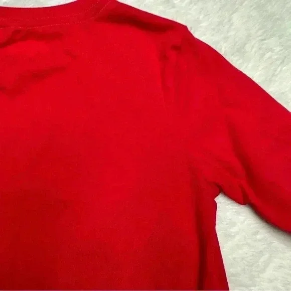 Holiday Time Christmas Santa Shirt Red & White Long Sleeved Size Extra  Small - Picture 15 of 16